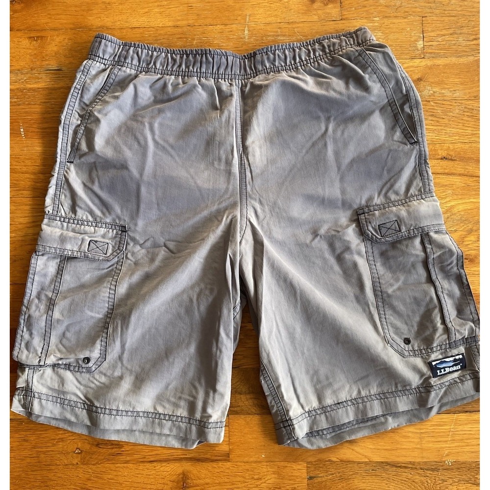 L.L.‎ Bean Men's Cargo Supplex Shorts sz S Blue Hiking Outdoor Swimming